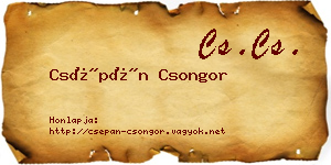 Csépán Csongor névjegykártya